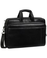 Sacoche RIVACASE Pour Pc Portable 15.6'' En Cuir - Noir