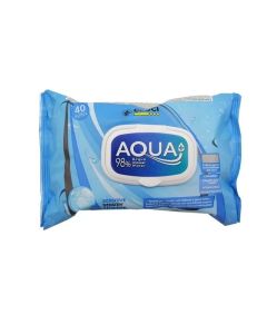 Lingette Nettoyantes 40 Pcs Aqua+ Pour Peau Sensible 