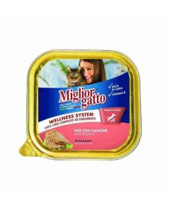 Pâté MIGLIOR GATTO Saumon Pour Chat 100Gr