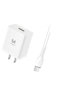 Chargeur UEELR DT01 Type-C 2.4A - Blanc
