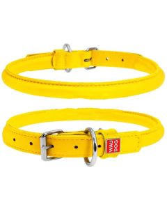 Collier WAUDOG C-rond Glamour 8mm 33-41Cm - Jaune