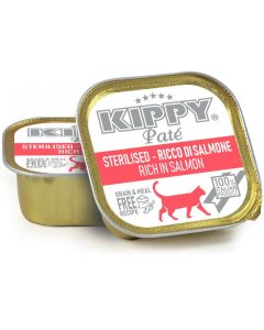 Barquette KIPPY Pate Saumon Stérilisée Pour Chats 100gr