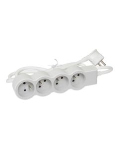 Multiprises LEGRAND 4 Ports 1.5M Extra-Plate - Blanc