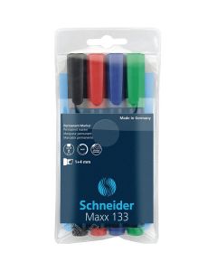 Pochette de 4 Marqueurs SCHNEIDER MAXX 133