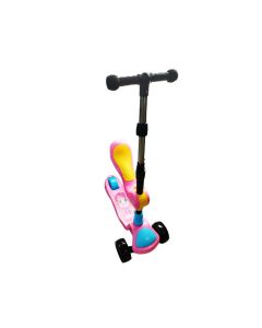 Trottinette Pour Enfants Avec Trois Roues - Jaune & Rose
