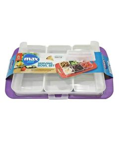 Boîte à Condiments MAX PLAST avec Couvercle et 6 Bols - Mauve