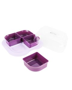 Plateau à Servir 4 Compartiments MAX PLAST Avec Couvercle - Mauve
