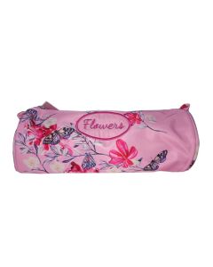 Trousse scolaire PIGNA ROND NATURE FLOWER - Rose