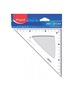 Équerre graduée MAPED 21cm 45° 146123 Plastique - Transparent