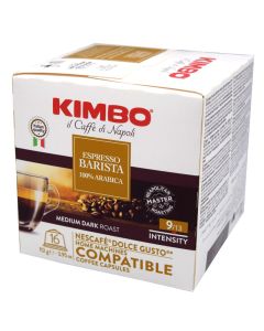 16 Capsules Kimbo Napoli pour Dolce Gusto – Intensité 10/13