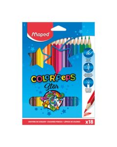 Pack de 18 Crayons couleurs MAPED 18/18