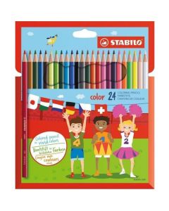 Pack de 24 Crayons Couleurs STABILO Avec Couleurs Néon