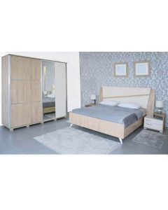 Chambre Adulte AMBIANCE 190x160cm 2 Portes - Denver / Beige 