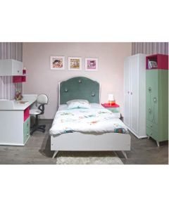 Chambre Enfant CINDY 190x120cm 2 Portes - Vert / Blanc - Tunisie