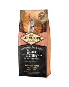 Croquettes CARNILOVE Pour Chiot Puppy Large Saumon & Dinde 1,5 Kg