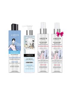 Coffret ASTUS Deo + Démaquillant + Lait de corps +Trousseau Gratuit Rouge