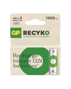 2 x Piles Rechargeables GP 1.2V AA 1300mAh