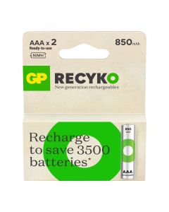 2 x Piles Rechargeables GP 1.2V AAA 850mAh