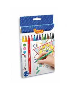 Étui 12 Feutres JOVI Double Pointe - Couleurs assortis