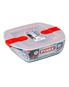 Boîte Carré PYREX Cook & Heat 25x22cm Avec Couvercle 