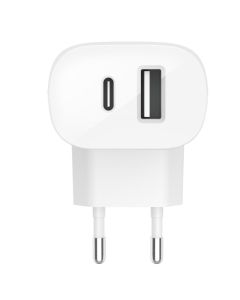 Chargeur Secteur BELKIN Boost Charge 32W USB-C + USB-A (20W+12W) - Blanc