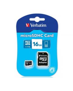 Carte Mémoire VERBATIM 16Go Avec Adaptateur