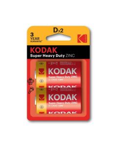 2 x Piles KODAK R20 Super Heavy Duty Zinc