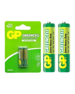 2x Piles GP Greencell AAA EXTRA HEAVY DUTY R03 1.5V