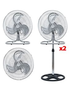 2x Ventilateurs 3en1 UTECH FS-1813 - Silver