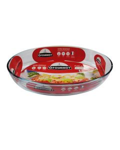 Plat De Cuisson Ovale OFOURNOT 35x24cm En Verre