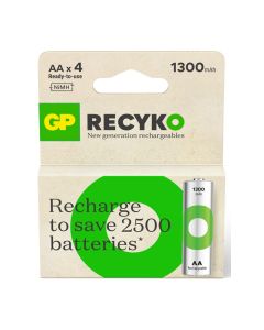 4 x Piles Rechargeables GP 1.2V AA 1300mAh