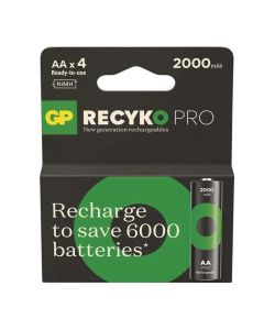 4 x Piles Rechargeables Pro GP AA 2000mAh