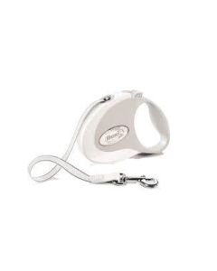 Laisse Flexi Style S Bande 3m Pour Chien  - Blanc