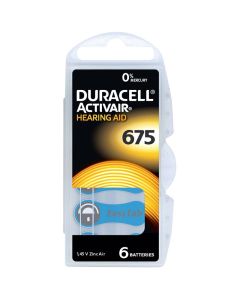 6x Piles DURACELL Pour Appareils Auditifs ZA 675