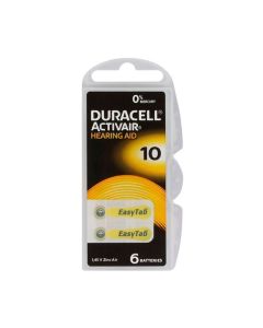 6x Piles DURACELL Hearing Aid ZA 10