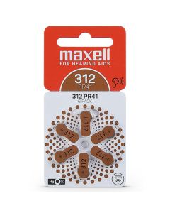 6x Piles MAXELL Auditifs 312 AID