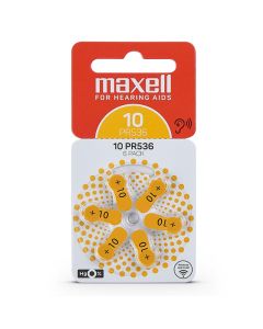 6x Piles MAXELL Auditifs 10 AID