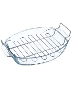 Plat Ovale PYREX IRRESISTIBLE 40 x 28 cm + Grille de cuisson