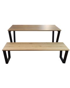 Table JOSSEPO Rectangulaire En MDF Avec Chaise Banquette