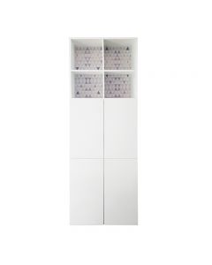 Armoire De Rangement Cube En MDF Avec 12 Étagères (RAN0011) - Blanc