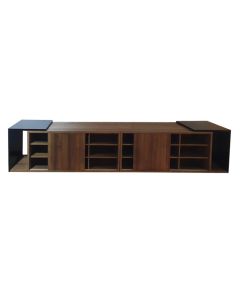 Rangement Toscane Avec Porte Coulissante + 3 Étagéres & Niche - Chêne odéon