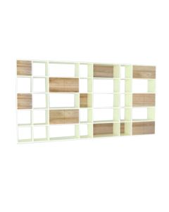 Armoire D'exposition Moderne En Bois Avec Étagères - Blanc