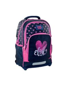 Sac à Dos Scolaire COOL SCHOOL Love T42041 XL Pour Fille - Rose&Bleu
