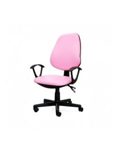 Chaise De Bureau Sécretaria SOTUFAB En Simili Cuir Avec Accoudoirs - Rose