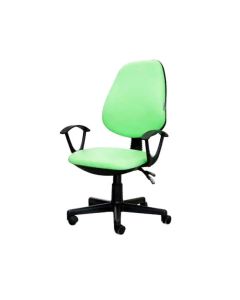 Chaise De Bureau Sécretaria SOTUFAB En Simili Cuir Avec Accoudoirs - Pistache