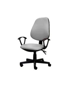 Chaise De Bureau Sécretaria SOTUFAB En Simili Cuir Avec Accoudoirs - Gris