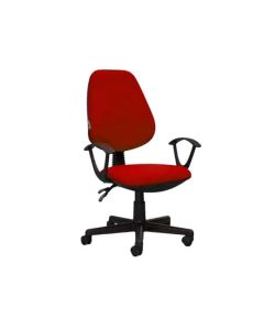Chaise De Bureau Sécretaria SOTUFAB En Tissu Avec Accoudoirs - Rouge Bordeau