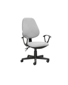 Chaise De Bureau Sécretaria SOTUFAB En Tissu Avec Accoudoirs - Gris