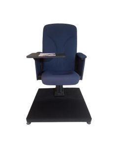 Chaise De Formation Fixe Avec Tablette Pivotante & Accoudoirs - Bleu
