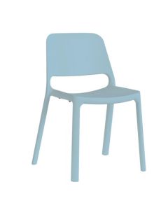 Chaise De Conférence Nuke Fixe Avec Pieds Monobloc - Bleu